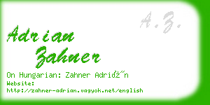 adrian zahner business card